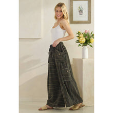 Black Washed 3D Pocket Flower Wide Leg Oli+Hali Pants
