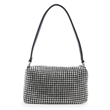 Petite Rhinestone Bling Shoulder Bag: Black