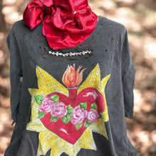 Blazing Heart Tattered Rare Bird Tee