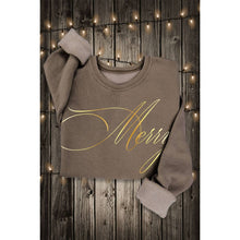 Mineral Black Merry Gold Foil Graphic Sweatshirt