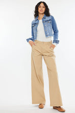 Medium Light Crop Fray Bottom Hem Kancan Jacket