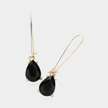Emerald Teardrop Stone Cushion Dangle Earrings
