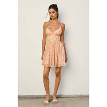 Peach Whip Rosewater Reverie Corset Mini Dress