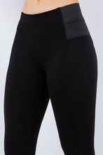 Black Elastic High Waist Ponte Pants Legging
