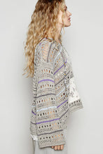 Olive Multi V-neck long sleeve stripe thin sweater hoodie POL top