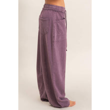 Dark Cherry Mineral Washed Barrel Sweatpants