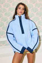 IT3194 | Periblue combo - half zip-up fleece: PERIBLUE COMBO / L