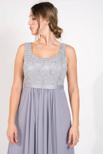 Silver Long Mother Of Bride Formal Dress