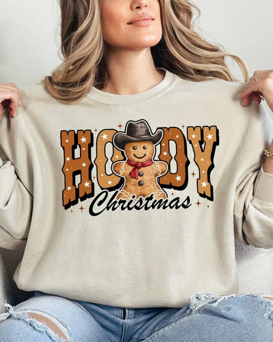 Gingerbread Howdy Western Christmas Sweatshirt