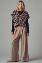 Leopard Crochet Trim Sweater Urban Daizy Vest