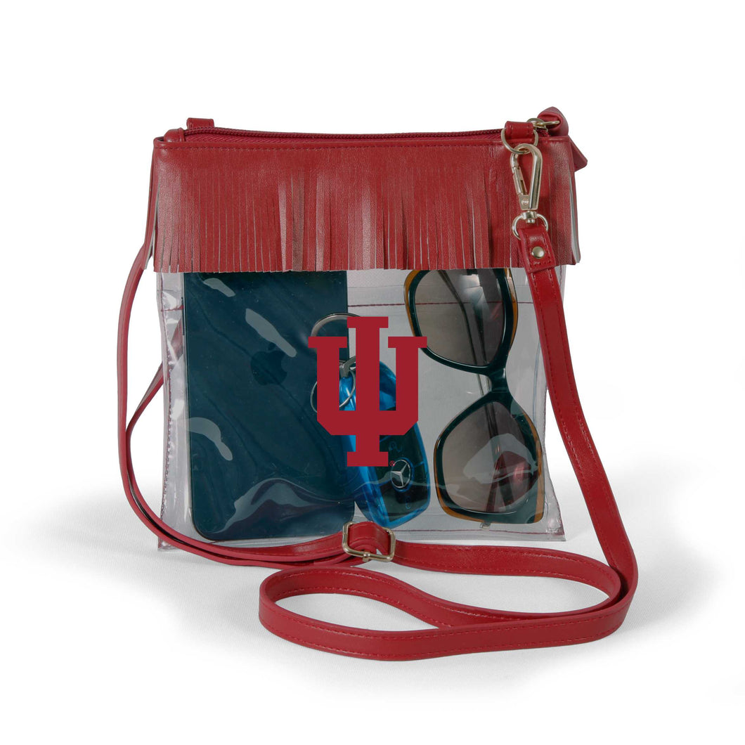 Indiana Clear crossbody with fringe