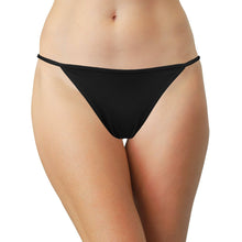 Black Seamless Rib Strappy Thong