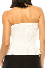 White Tube Top with Rhinestones