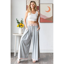 Heather Grey Washed Wide Leg Oli+Hali Pants