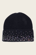 Grey Sparkling Rhinestone Studded Beanie