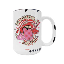 Sucker For You - Valentine's Day Mug, Retro, Cute Mug: Pink