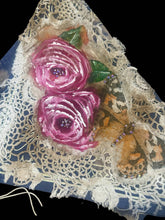 Navy Vintage Hand Painted Rare Bird Bandana
