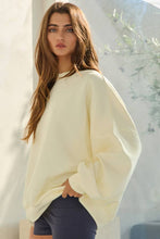 Cream Oversized Solid Super Soft Scuba Sweatshirt