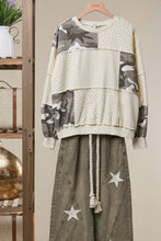 Ivory Multi Fabric Patchwork Sweatshirt