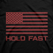 Black HOLD FAST Mens T-Shirt One Nation Flag