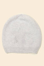 Ivory Studded Star Beanie