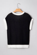 Black Western Horseshoe Short Sleeve Sweater