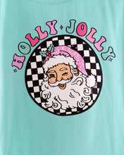 Christmas Plaid Santa HOLLY JOLLY Sweatshirt & Bell Pants Kids Set