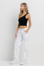White Straight Cargo Pants