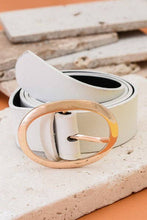 Leopard Oval Buckle Leather Belt
