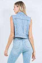 Black Embellished Pearl Beaded Denim Vest