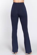 True Navy Waist Elastic Slim Flare Yoga Pants