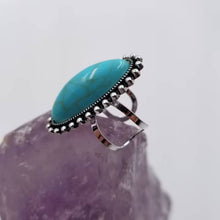 Adjustable Oval Turquoise Ring