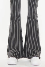 Grey High Rise Flare Stripe Kancan Pants