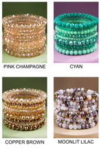 Sunflower Glass Bead 9 Set Bracelet