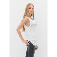 Ivory Sleeveless Rhinestone Top