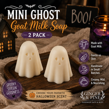 Mini Ghost Goat Milk Soap 2-Pack | Halloween Soap: Ghostly Vanilla (Vanilla)