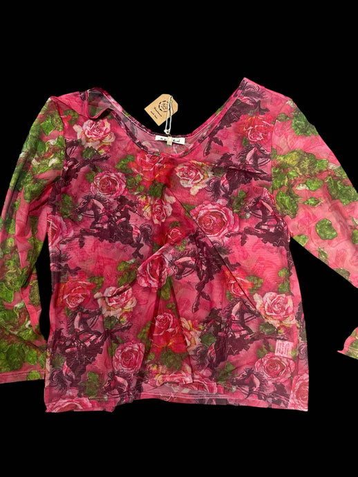 Racing Cowgirl Mesh Rare Bird Top