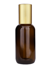 Boston Round Amber Bottle-60ml: Matte Silver