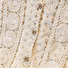 Beige Crochet Fringe Sweater Vest