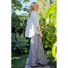 Black Wide Leg Checker Pants