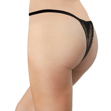 Black Mesh and Lace Micro Thong