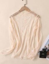 Coffee Elegant Lace Long Sleeve Top