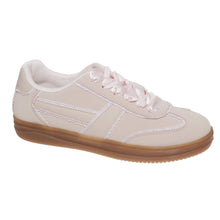 Cream Minimalist Everyday Lace Up Sneakers
