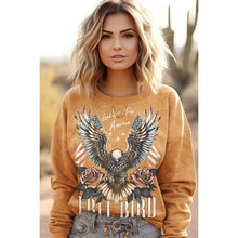 Mineral Taupe Land of The Free America Mineral Graphic Sweatshirt