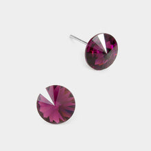 Black Diamond 8mm Round Crystal Stud Earrings