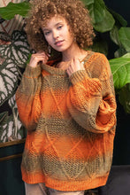 Orange Balloon Sleeve Pullover POL Sweater 8/11/23 6836