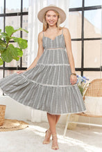 Black Gingham Washed Dress