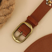 Brown Punk Street Rivet Metal Belt