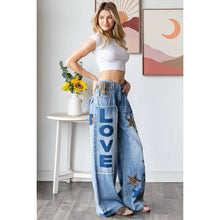 Denim Washed Star Patchwork Oli+Hali Jeans