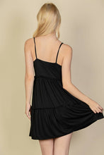 Black Tiered Cami Swing Dress